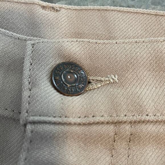 Vintage Levi's Polyester Talon Pants Mens 42x30 USA Tan Black Tab Western Retro - Picture 3 of 14